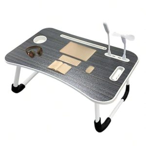 Extra-Large Foldable Laptop Bed Table with USB & Cup Holder